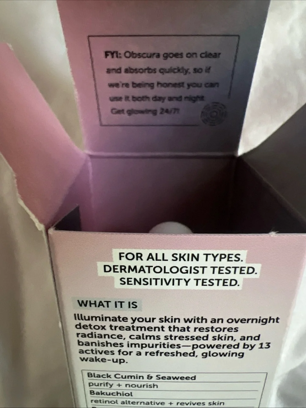 Earth Harbor Obscura Night Repair Concentrate - Pink Bottle